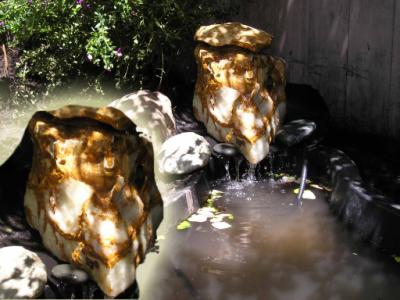 Mixed rock and quartz waterfall rock.